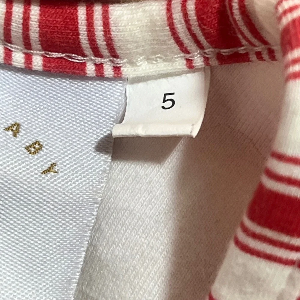 Swoon Baby Red Candy Striped Long Sleeve Pocket Knit‎ Dress Cottage 5 Girls